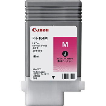 Чернильный картридж Canon PFI-104M, iPF650/655/750755, пурпурный