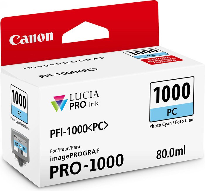Чернильный картридж Canon PFI-1000 PC (photo cyan)