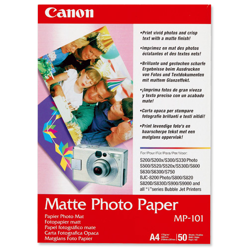 Фотобумага матовая  Canon MP-101,  A4, 170 г/м2, 50 листов