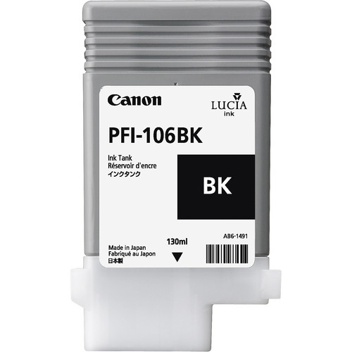 Чернильный картридж Canon PFI-106MBK (черный матовый, 130мл), для iPF 6300/6300S/6350/6400/6400S/6400SE/6450