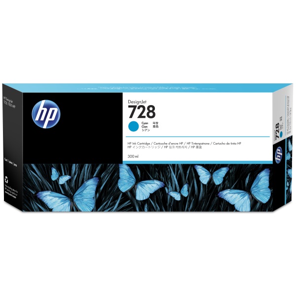Чернильный картридж HP 728 Cyan (голубой) для DesignJet T730/T830
