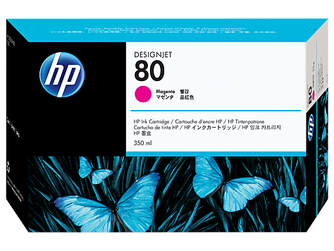 Чернильный картридж HP №80 DesignJet 1050, 1050C, 1055, 1055CM, пурпурный, 350мл