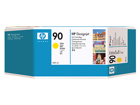Чернильный картридж HP No. 90 for Designjet 4000/4020/4500/4520, Yellow, 400ml