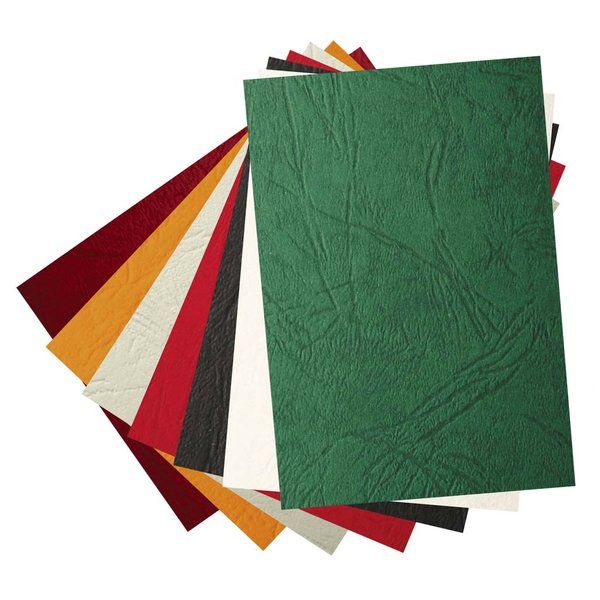 Обложки картонные (кожа), Office Kit, А3, зеленые, 100 шт