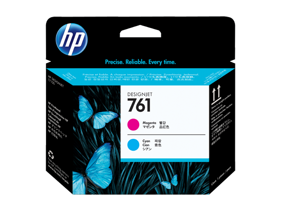 Печатающая головка HP 761 Designjet-T7100, пурпурный/голубой