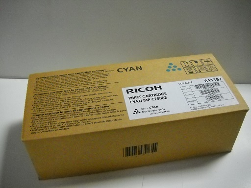 Тонер-картридж Ricoh AficioMPC6000/7500 type MPC7500E Cyan, 21600стр.