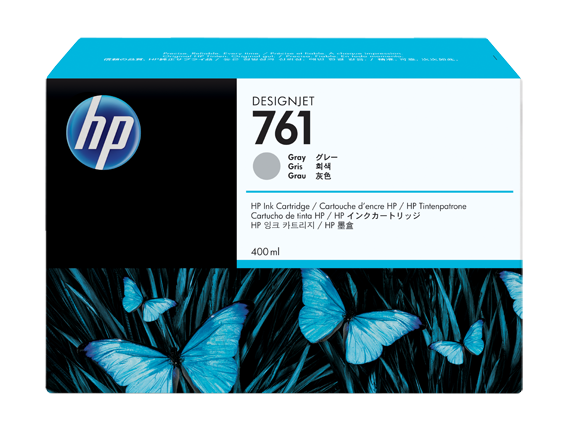 Чернильный картридж HP 761, DesignJet-T7100, 400ml, 3-pack, Gray