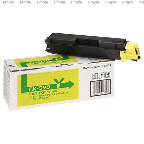 Тонер-картридж желтый TK-590Y Kyocera FS-C5250DN 5000 стр.