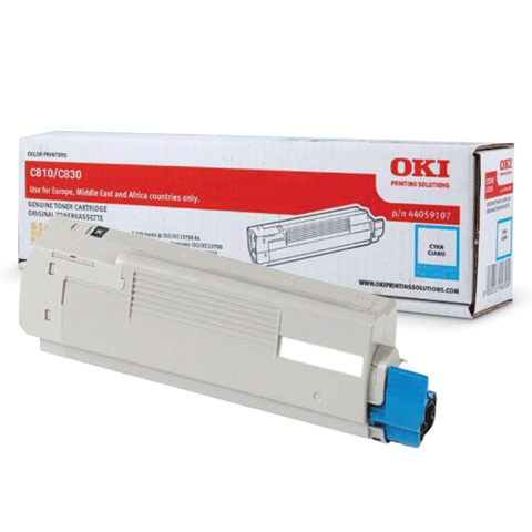 Тонер-картридж Oki C810 Cyan, 8000 стр.