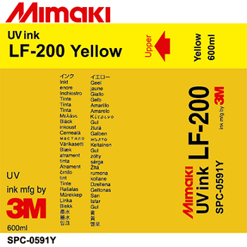 Эластичные UV чернила Mimaki SPC-0591Y, Yellow, 600ml