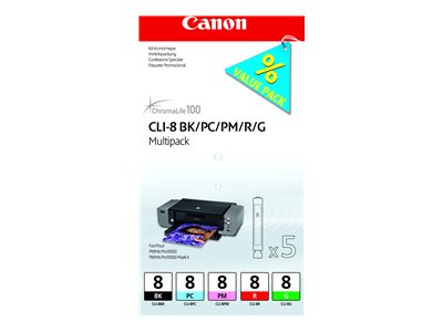 Набор чернильных картриджей Canon CLI-8 BK/PC/PM/R/G Multi Pack (5 цветов)