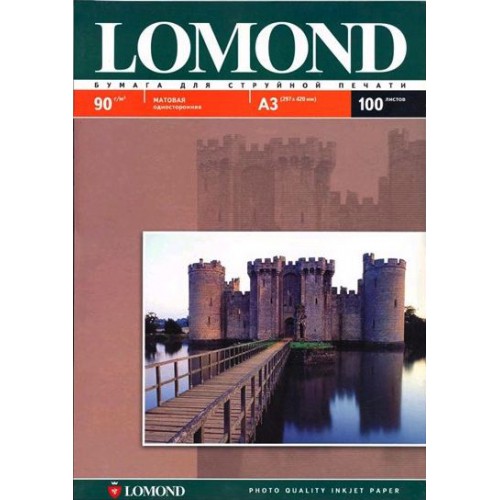 Фотобумага матовая Lomond А3, 90 г/м2, 100 листов