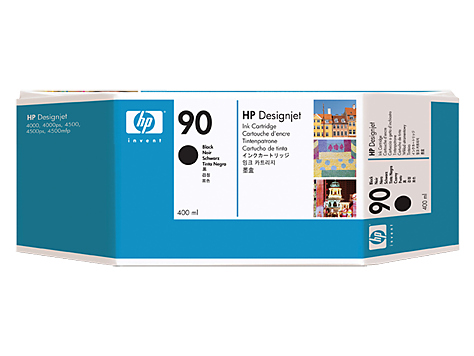 Чернильный картридж HP No. 90 for Designjet  4000/4020/4500/4520, Black, 400ml