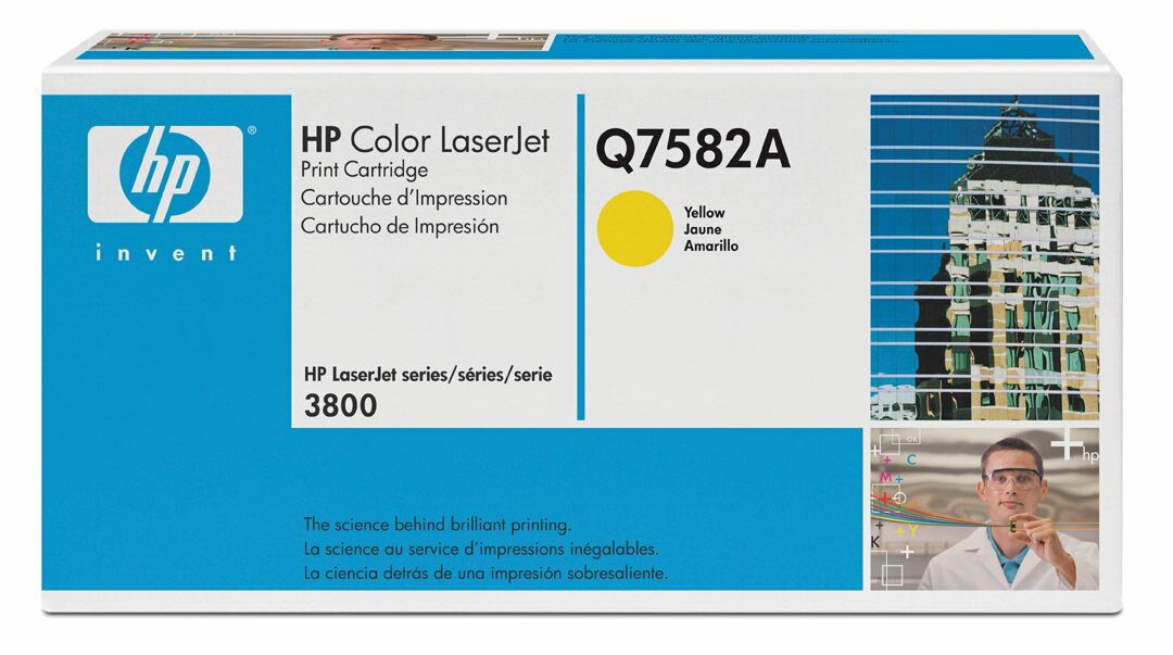 Тонер-картридж HP Q7582A для CLJ 3600/3800 желтый 6000 стр.