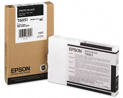 Чернильный картридж T6051 Epson Stylus Pro 4800/4880, черный, 110 мл