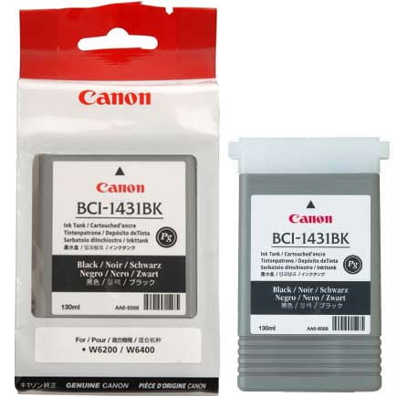 Чернильный картридж Canon BCI-1431 BK, W6200/W6400P, черный, 130 ml