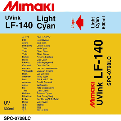 Эластичные UV чернила Mimaki SPC-0728LC, Light Cyan, 600ml
