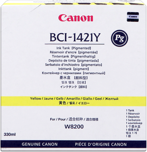 Чернильный картридж Canon BCI-1421Y, W8200P/8400P, желтый