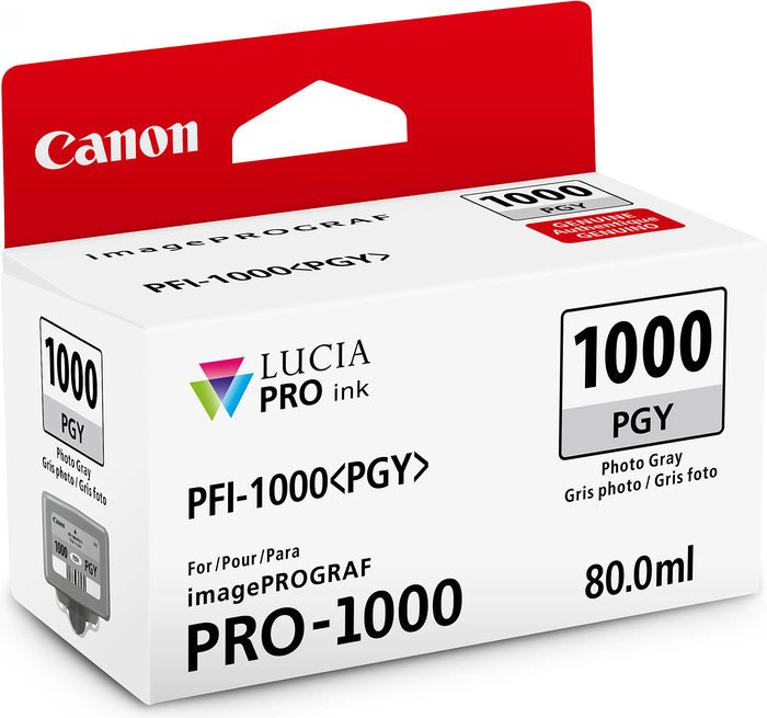 Чернильный картридж Canon PFI-1000 PGY (photo grey)