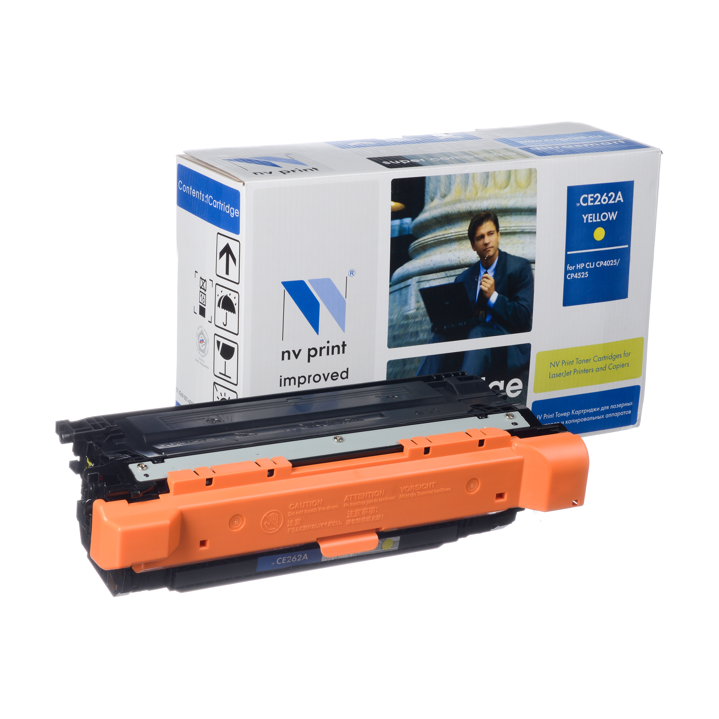 Картридж NVP совместимый HP CE262A Yellow для LJ Color CP4025/4525 (11000k)