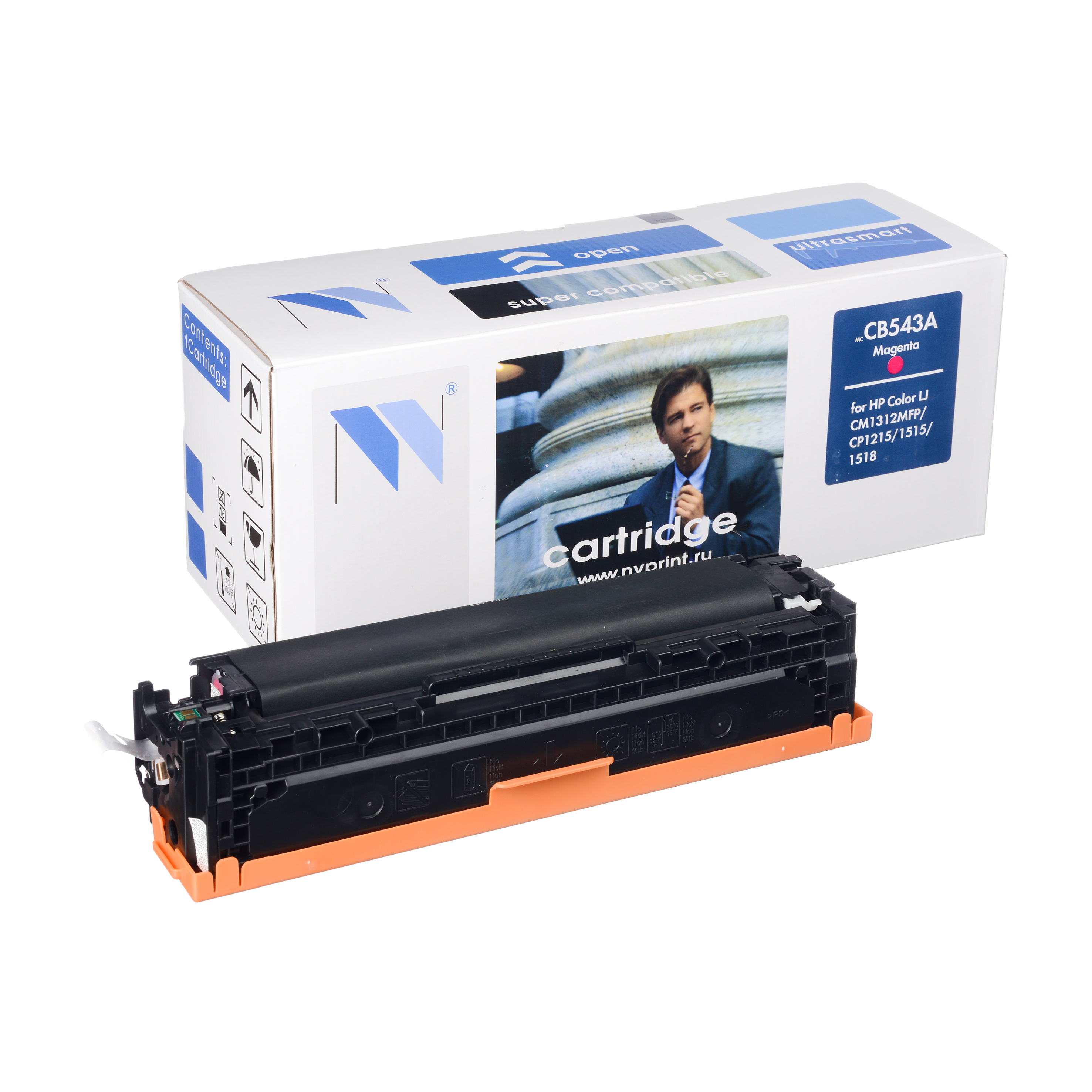 Картридж NVP совместимый HP CB543A/CRG716 Magenta для  LJ Color CP1215/1515/1518/  (1400k)