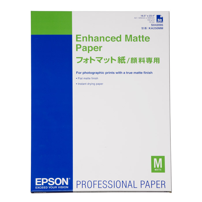 Фотобумага матовая Epson Enhanced Matte Paper A2, 192 г/м2, 25 листов
