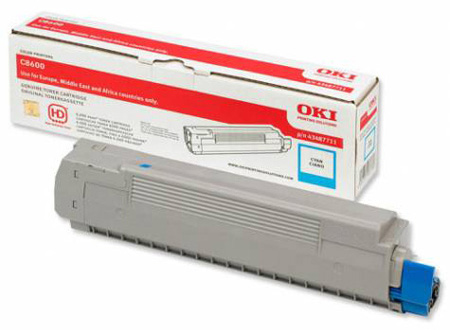 Tонер-картридж OKI C801/821 голубой, 7300стр.