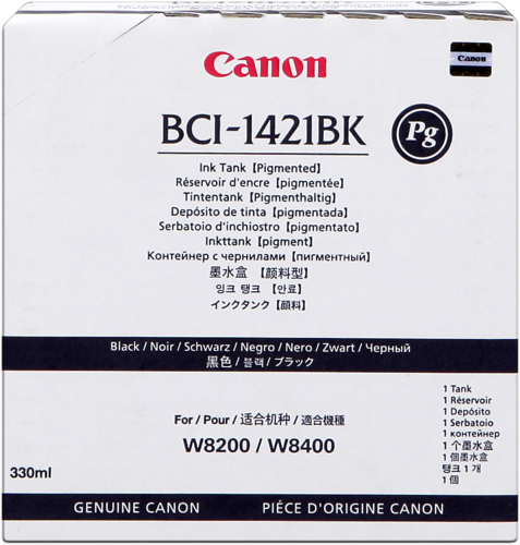 Чернильный картридж Canon BCI-1421 ВK, W8200P/8400P, черный