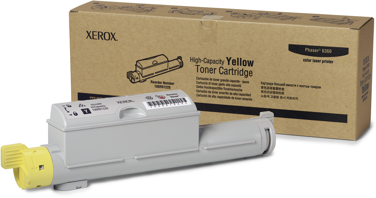 Тонер-картридж Xerox для Phaser 6360, Yellow(желтый), 12000 страниц