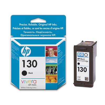 Чернильный картридж HP №130 DeskJet 5743/6543/6843/PhotoSmart 2613/2713/8153/8453, черный, 21мл